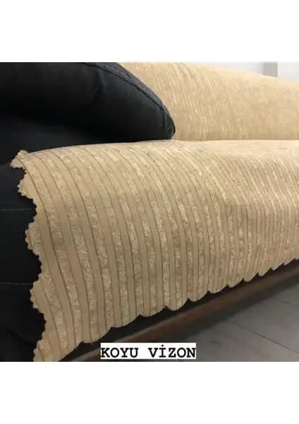 Kadife Bambu Çizgili ve Çift Taraflı Koltuk Örtüsü Karşılaştırması 1
