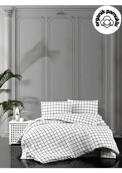 Lotusline Home Minikaro ve Pudra Ağaç Desen Çift Kişilik Nevresim Takımı Karşılaştırması 1