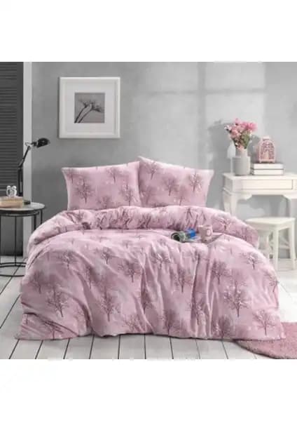 Lotusline Home Minikaro ve Pudra Ağaç Desen Çift Kişilik Nevresim Takımı Karşılaştırması 2