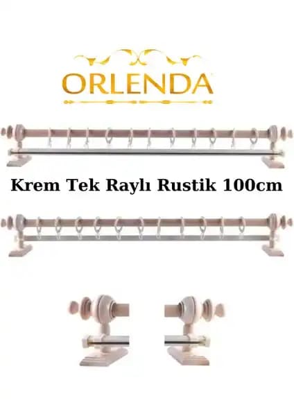 Orlenda Tek Raylı Rustik ve İzen Raysız Ahşap Klasik Rustik Perde Askısı Karşılaştırması 1