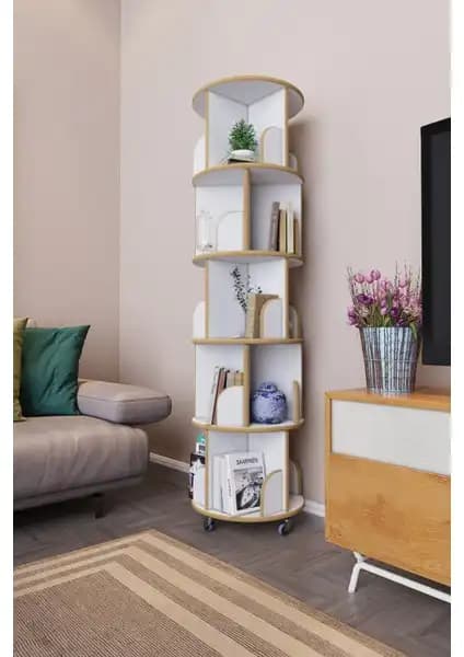 Peka 5 Raflı ve Zeo Wood Design 360° Kitaplık Karşılaştırması 2