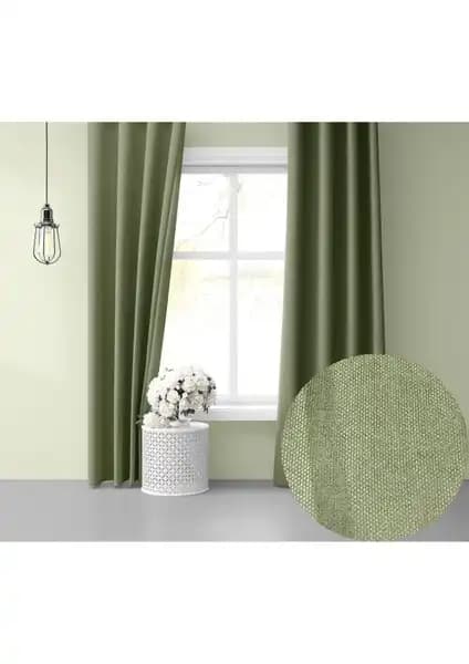 Perle Home Daily Series Ada Çayı Rengi ve Bej Ada Fon Perde Karşılaştırması 1