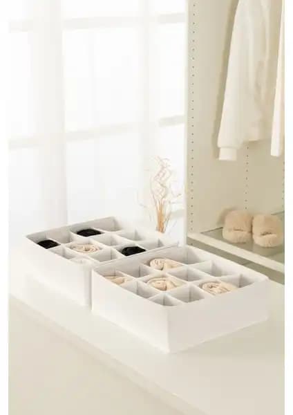 Rek Home 2'li Beyaz ve 4'lü Gri Organizer Setleri ile Ev ve Çocuk Odası Düzeninizi Sağlayın 1