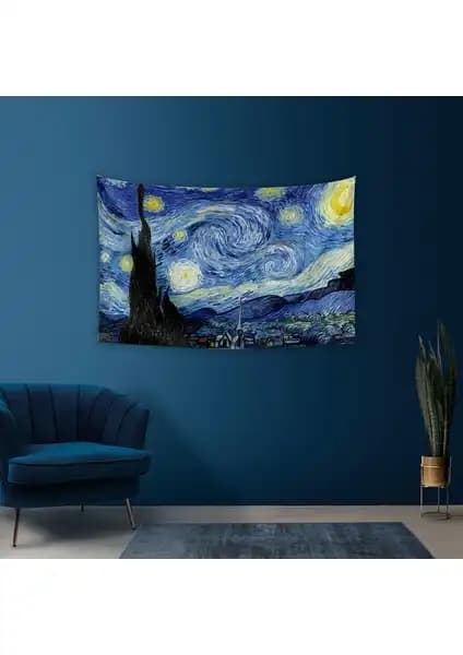 Vagonik Piri Reis ve Van Gogh Yıldızlı Gece Duvar Örtüsü Halıları Karşılaştırması 2