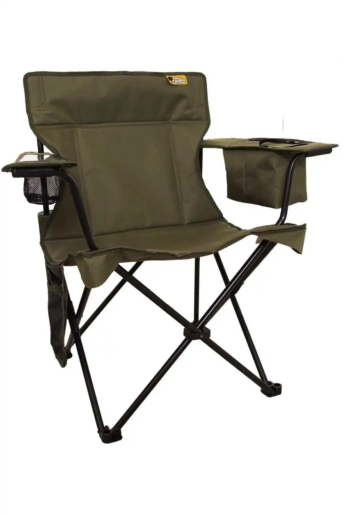 Funky Chairs Cool Ice Haki Kamp Sandalyesi Dayanıklı ve Çok Fonksiyonlu Açık Hava Sandalyesi
