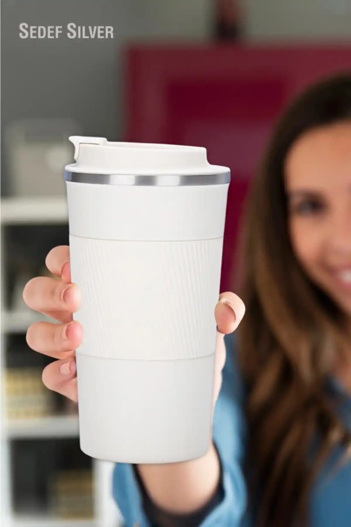 SEDEF SILVER 304 Paslanmaz Çelik 500 Ml Termos Bardak Sızdırmaz ve Dayanıklı Tasarım