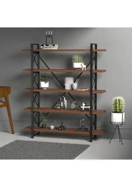 Evdemo Wood Metal ve Wood House Deniz 5 Raflı Kitaplık Karşılaştırması 1