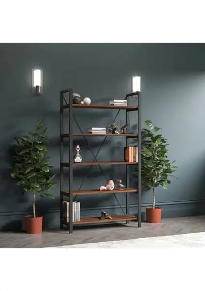 Evdemo Wood Metal ve Wood House Deniz 5 Raflı Kitaplık Karşılaştırması 2