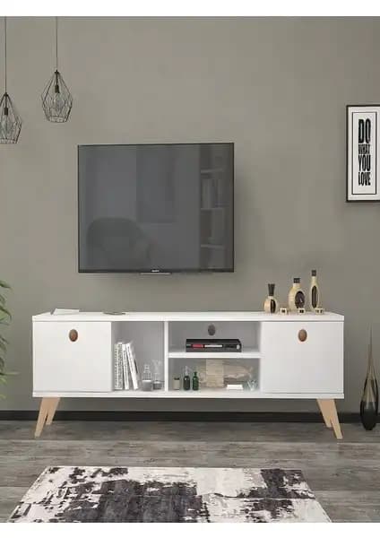 Evdo Best ve Mbes Mobilya Esin Beyaz TV Üniteleri Karşılaştırması ve İnceleme 2