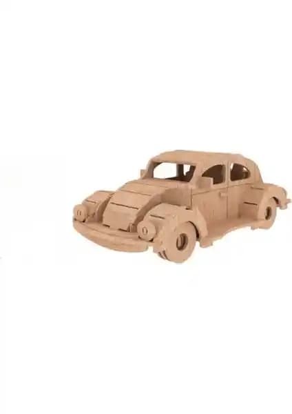 3D Sergi Ww Beetle Araba Maketi: Eğitici ve Yaratıcı Ahşap Puzzle Tasarımı