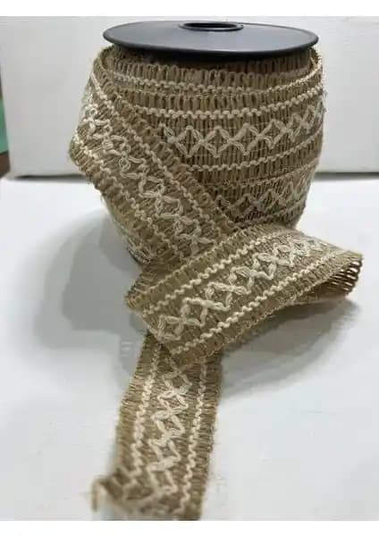 Altay Aksesuar Geniş Hasır Örme Şerit ile Doğal ve Şık Dekorasyon Unsurları