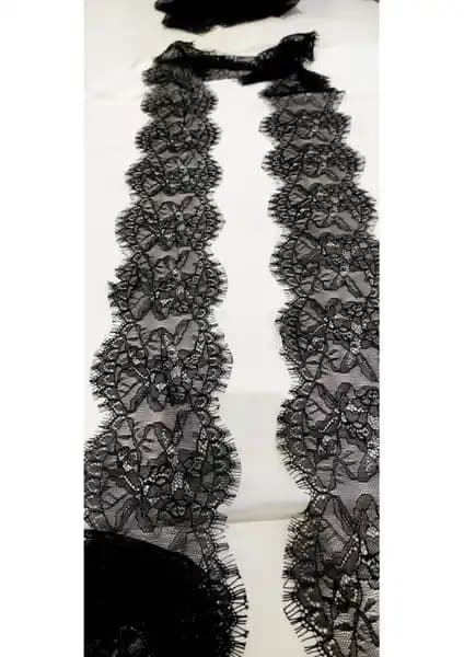 Altay Aksesuar Siyah Ara Sakallı Dantel 12 cm (3 metre) şık ve çok yönlü detaylar