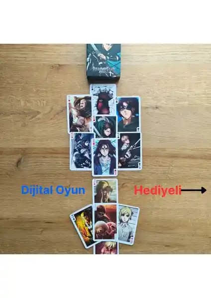Attack on Titan Temalı Anime İskambil ve Poker Kartları Koleksiyon Parçası