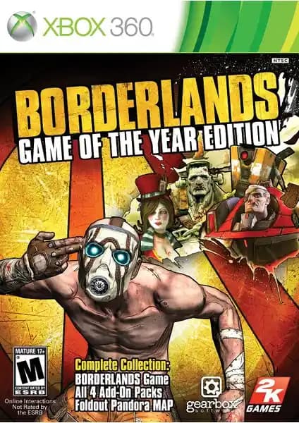 Borderlands Game of the Year Edition Xbox 360 için kapsamlı bir aksiyon ve rol yapma deneyimi