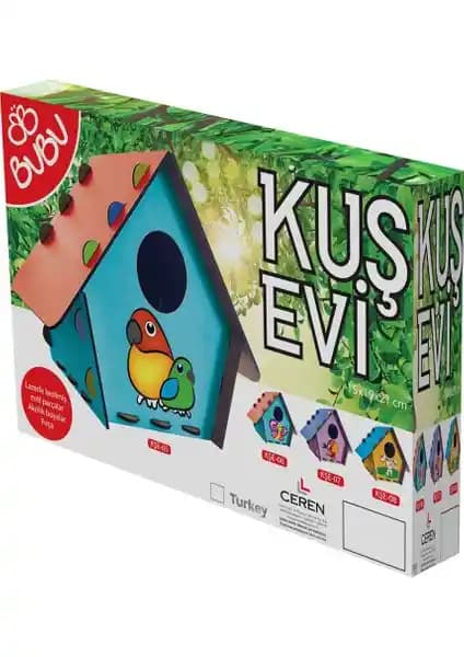 Bubu Kuş Evi Ahşap Boyama Seti Doğa ve Yaratıcılığı Birleştiren Eğlenceli Hobi