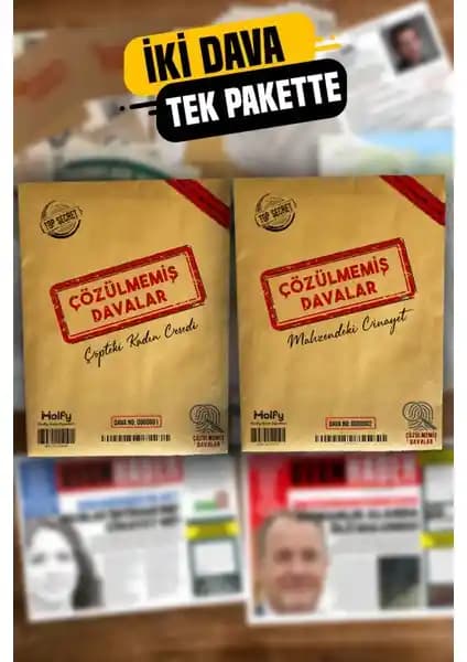 Çözülme<miş> Davalar Dedektif Oyunu: Gerçekçi Belgelerle Suç Çözme Deneyimi