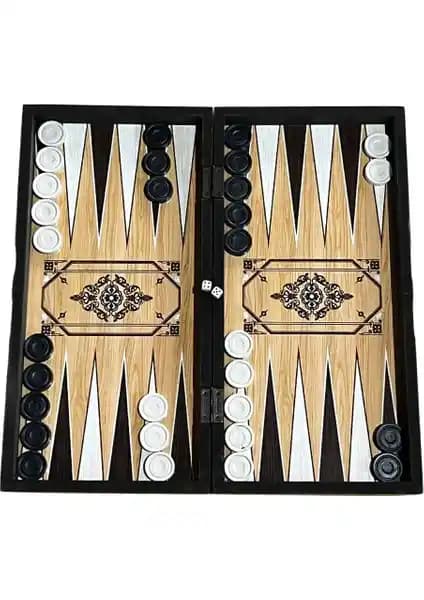 Eser Motif Kaplama Tavla 44x44 cm: Estetik ve Dayanıklılık Sunan Modern Tasarım