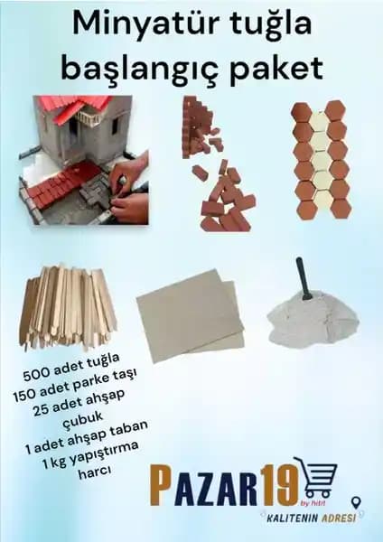HİTİT TUĞLA Minyatür Tuğla Başlangıç Paketi: Yüksek Kaliteli Modelleme Malzemeleri