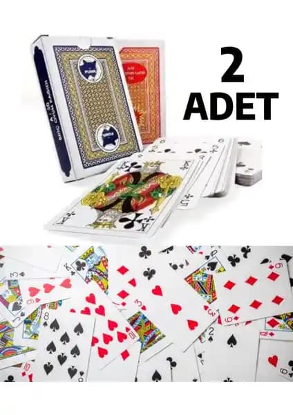 Nistabolje 2 Adet Iskambil Pişti Oyun Kartları Modern ve Şık Tasarım