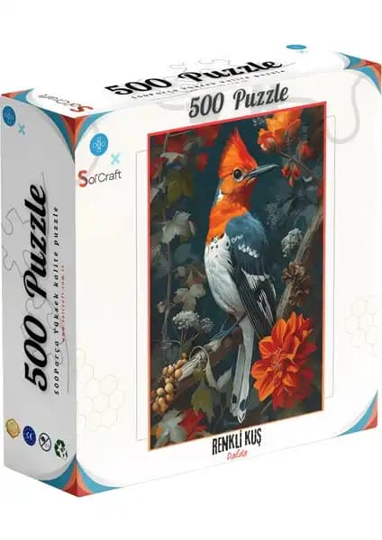 Soi Craft 500 Parça Renkli Kuş Sanatsal Puzzle Sanat ve Zihinsel Gelişim İçin Uygun