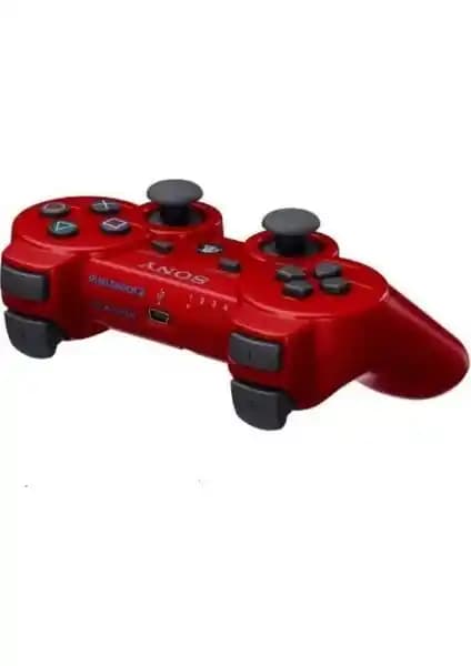 Sony PS3 Kırmızı Joystick ve Şarj Kablosu ile Estetik ve İşlevsel Oyun Deneyimi