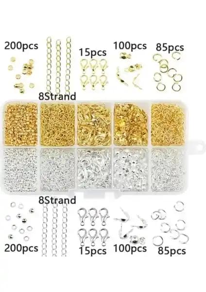 Yiğit Aksesuar 800 Parçalık Altın ve Gümüş Takı Yapım Seti Profesyonel ve Yeni Başlayanlar İçin Uygun