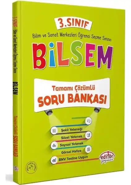 3. Sınıf BİLSEM Tamamı Çözümlü Soru Bankası Eğitim Kaynağı Detaylı Değerlendirme
