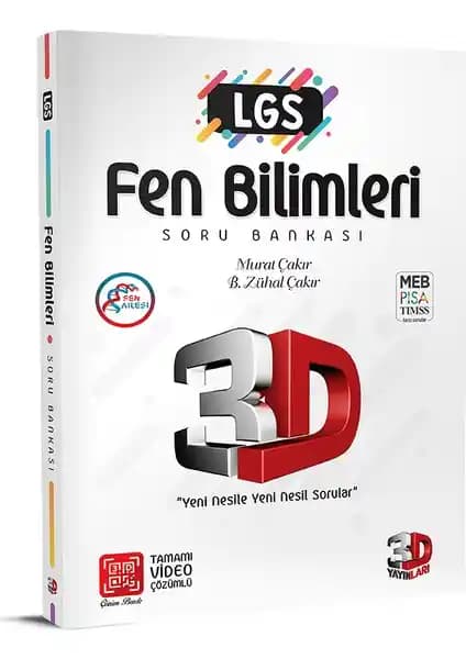 3D Yayınları LGS Fen Soru Bankası Güncel ve Sınav Odaklı Öğrenci Kaynağı