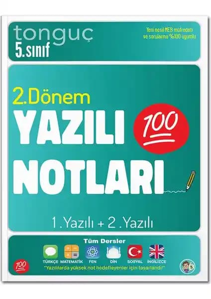 5. Sınıf Yazılı Notları 2. Dönem 2025 Tonguç Akademi ve Yayınları