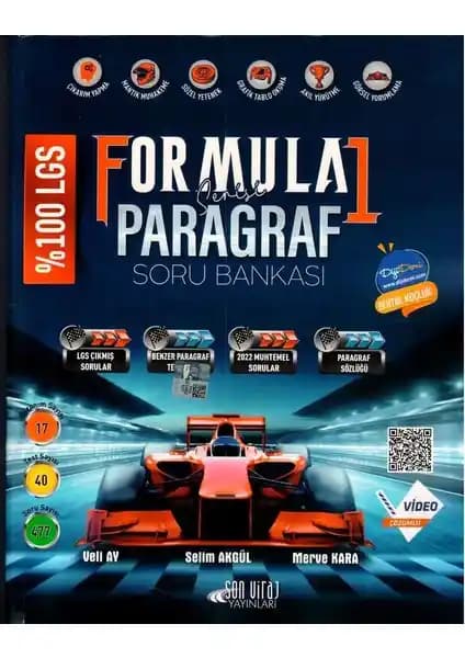 8. Sınıf LGS Paragraf Formula 1 Serisi Soru Bankası Öğrencilere Pratik ve Güvenilir Sınav Hazırlık Kaynağı