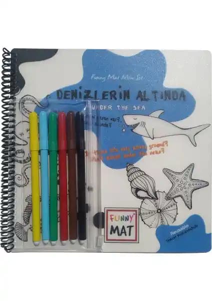Akademi Çocuk Funny Mat Denizlerin Altında Boya ve Aktivite Seti: Yaratıcı ve Eğitici Çocuk Oyuncağı