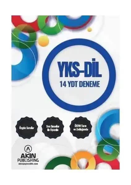 Akın Yayıncılık YKS Dil 12. Sınıf YDT 14 Deneme Kitabı Sınava Hazırlık İçin Güncel Kaynak