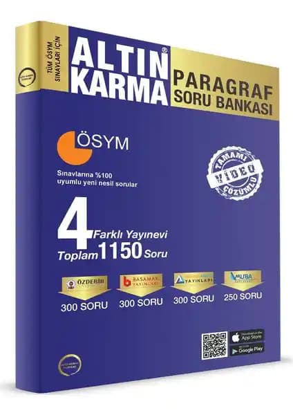 Altın Karma Yayınları 4 Kitap Paragraf Soru Bankası Özellikleri ve Sınava Hazırlık Rehberi
