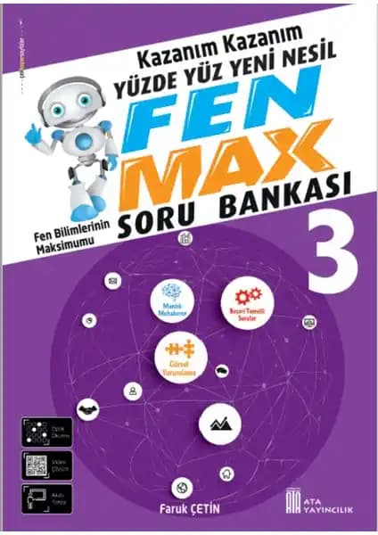 Ata Yayıncılık 3. Sınıf Fen Max Soru Bankası Güncel Müfredata Uygun Güçlü Bir Eğitim Kaynağı