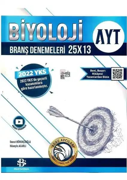 AYT Biyoloji 25 x 13 Denemeleri Çalışma Kitabı Sınava Hazırlık ve Pratik İçin