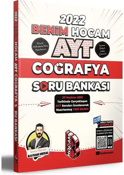 Benim Hocam Yayınları AYT 2022 Coğrafya Tamamı Video Çözümlü Soru Bankası Detaylı İnceleme ve Değerlendirme