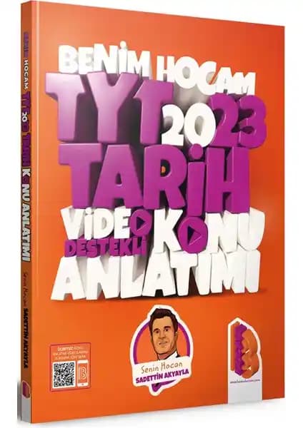 Benim Hocam Yayınları TYT 2023 Tarih Kitabı Video Destekli Güncel ve Kapsamlı Öğrenme Kaynağı