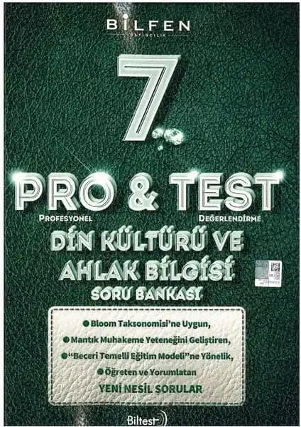 Bilfen Yayınları 7. Sınıf Din Kültürü ve Ahlak Bilgisi Pro&Test Soru Bankası Özellikleri ve Kullanım Amaçları
