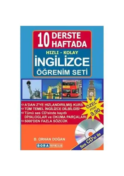 Bora Yayıncılık Hızlı ve Kolay İngilizce Öğrenme Seti: 10 Haftada Temel ve Pratik Bilgi