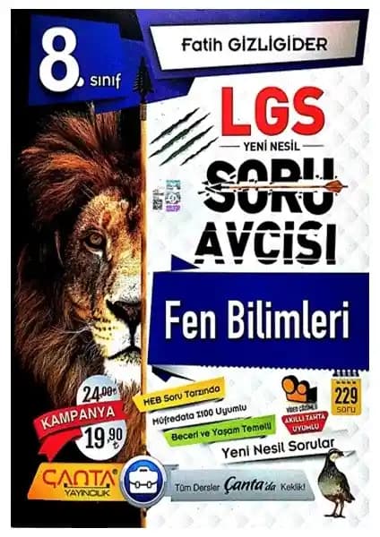 Çanta Yayınları 8. Sınıf LGS Fen Bilimleri Soru Avcısı Kitabı İncelemesi ve Detaylar
