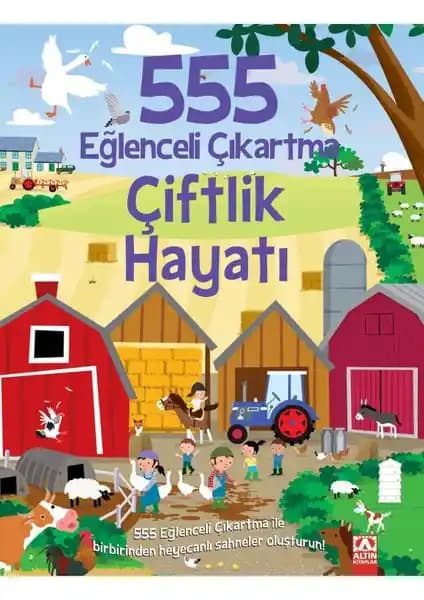 Çiftlik Hayatı Temalı Çocuk Çıkartma Kitabı, Eğlenceli ve Öğretici Aktiviteler İçin Uygun