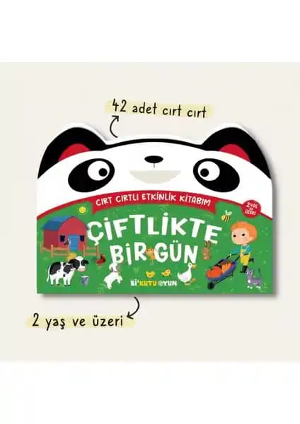 Çocuklar İçin Eğitici Çiftlik Temalı Cırt Cırtlı Etkinlik Kitabı 2 Yaş ve Üzeri