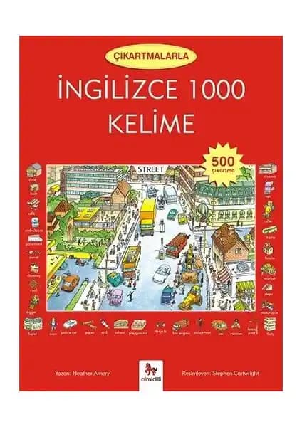 Çocuklar İçin Eğlenceli ve Eğitici Çıkartmalı İngilizce Kelime Öğrenme Kitabı