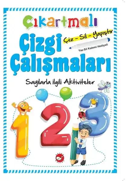 Çocuklar İçin Sayılar ve Çizgi Çalışmalarıyla Gelişim Destekleyici Eğitim Kitabı