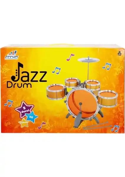 Eccho Sunman Jazz Drum Çocuk Bateri Seti Büyük Boy, Öğretici ve Eğlenceli Müzik Enstrümanı