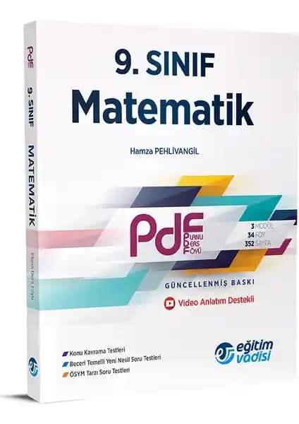 Eğitim Vadisi 9. Sınıf PDF Matematik Video Anlatım Destekli Öğrenci Kaynağı