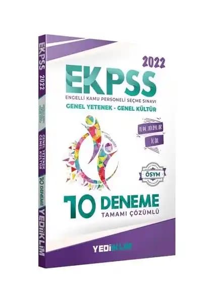 EKPSS 2022 Tamamı Çözümlü 10 Deneme Kitabı Mesleki Sınava Hazırlık İçin Kapsamlı Kaynak