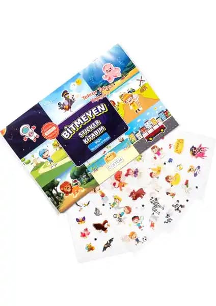 Gepettoys Bitmeyen Sticker Kitabım: Çocuklar İçin Eğlenceli ve Eğitici Aktivite Kitabı