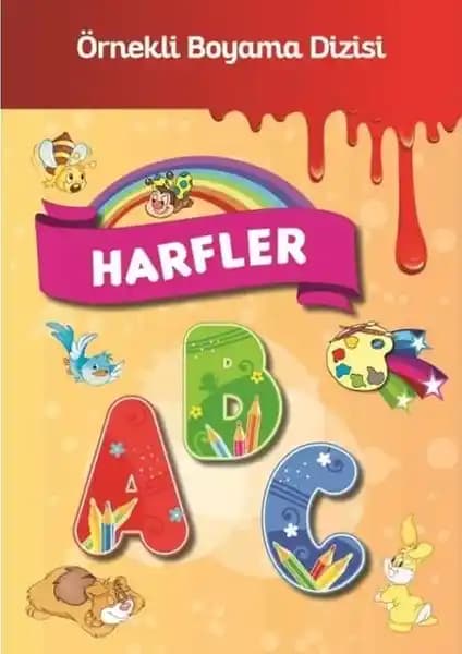 Harfler ve Boyama Aktiviteleriyle Çocuklar İçin Eğitici Kitap Parıltı Yayınları