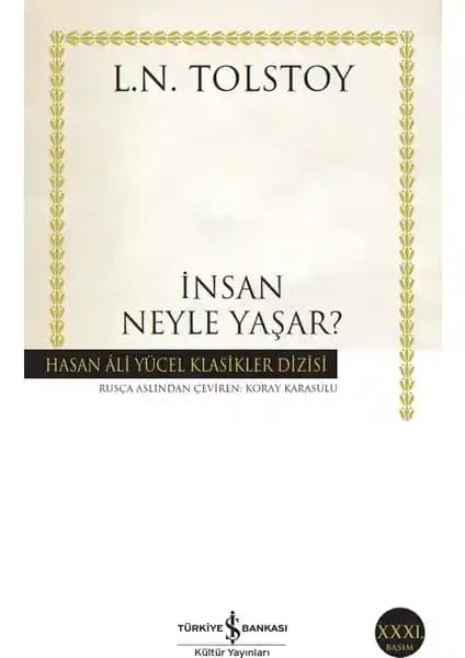 İnsan Neyle Yaşar? Lev Tolstoy'un Derin Düşünce ve Felsefi Yaklaşımlarını Anlatan Eser